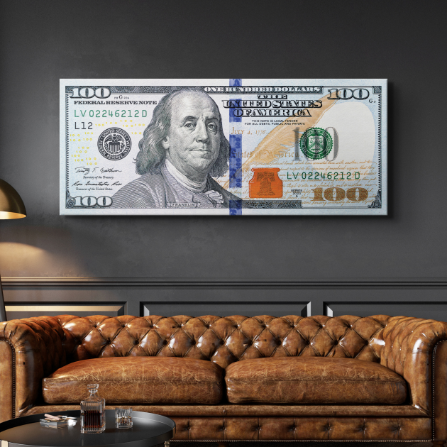 100 dollar bill for your interior! CanvasWay.com