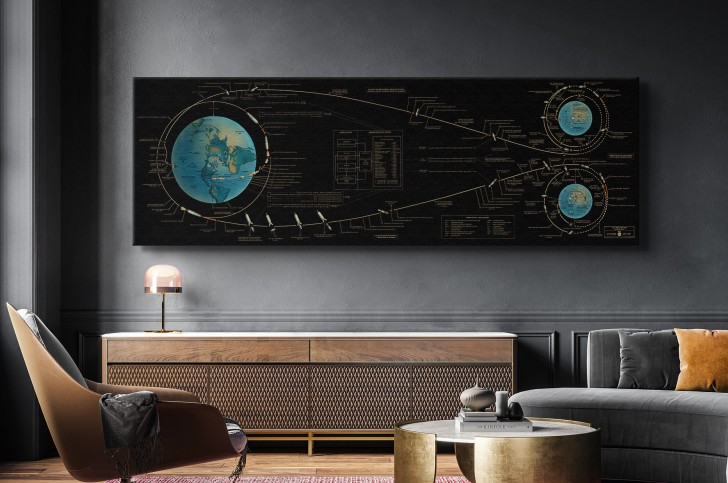 Canvas print Apollo Mission Flight Plan 1967